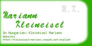 mariann kleineisel business card